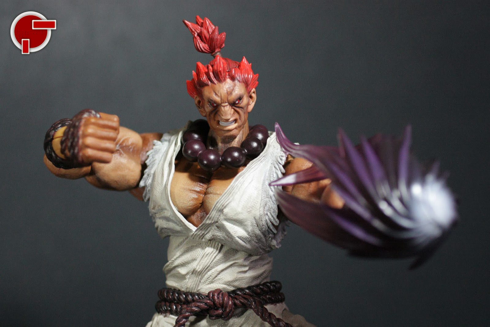 Series 4 Akuma Action Figure, Codllyne Akuma Red Hair and Blue Outfit  action figure. You might not be able to defeat Akuma in battle, but you can  own him as pa 