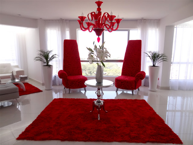 Decoracion Sala Comedor Rojo