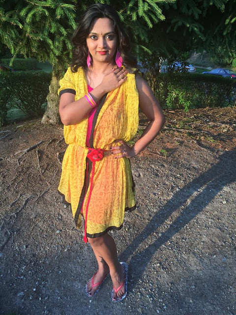 how to wear a scarf as a dress, how to wear scarfs differently, yellow scarf, scarf DIY, ananya kiran, indian fashion blogger