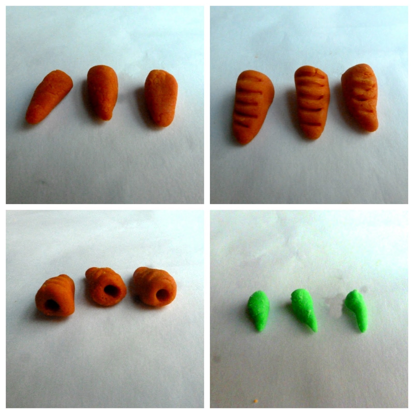 For The Love of Baking Fondant Carrot Cupcake Toppers