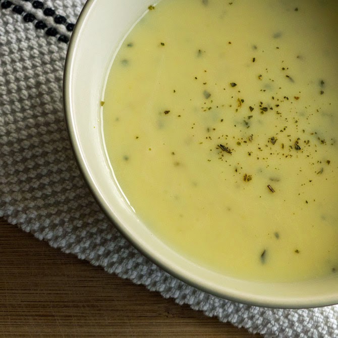 Cooking Weekends Minty Egg and Lemon Soup