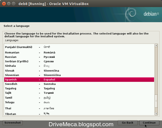 DriveMeca instalando Debian Jessie paso a paso
