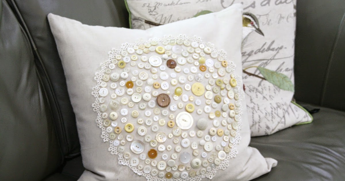 Marsha's Creekside Creations How to Make a Vintage Button Pillow Cover