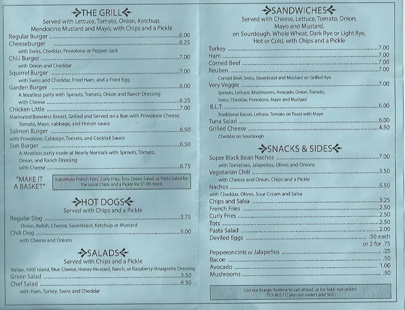 Corvallis Booze Map Squirrel's Menu