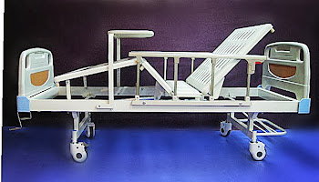 Deluxe ABS double fowler hospital bed with table