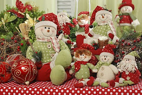decoração de natal - bonecos de tecido