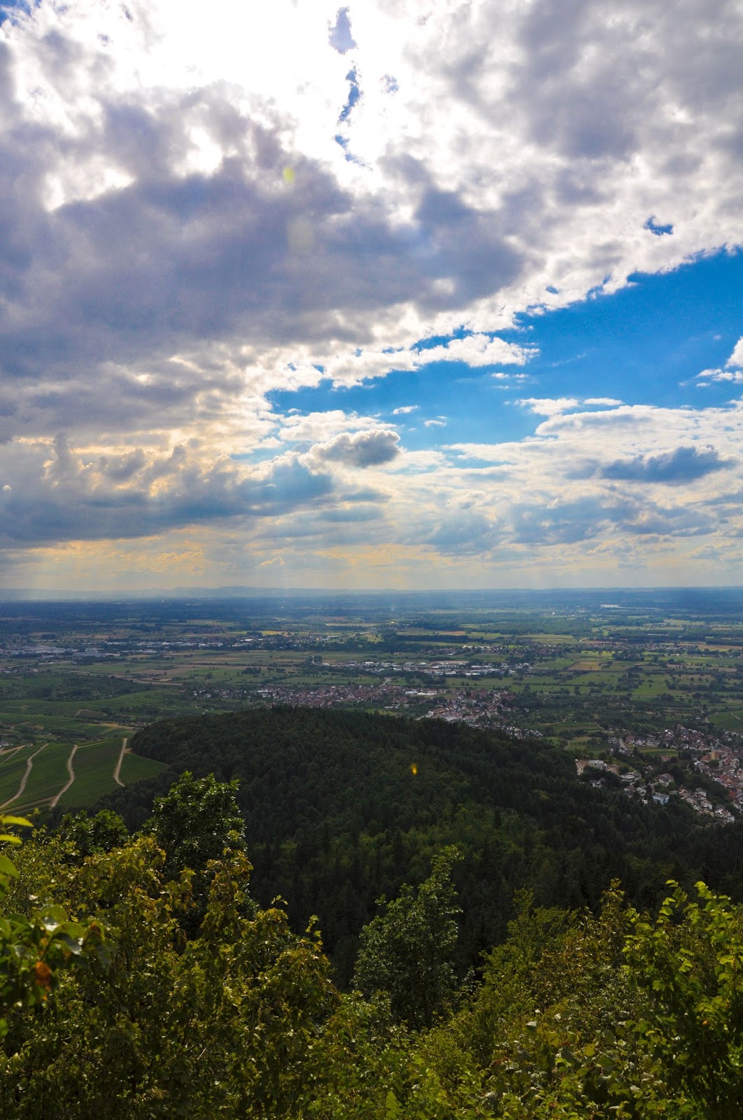 The Rhine Valley seen from the Yburg Castle, Germany