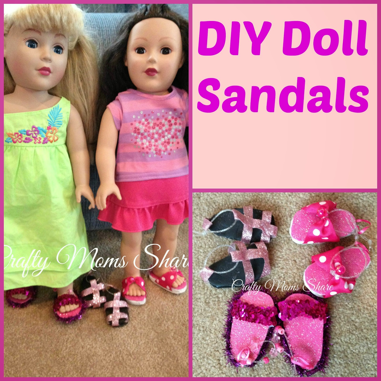 Crafty Moms Share DIY Doll Sandals