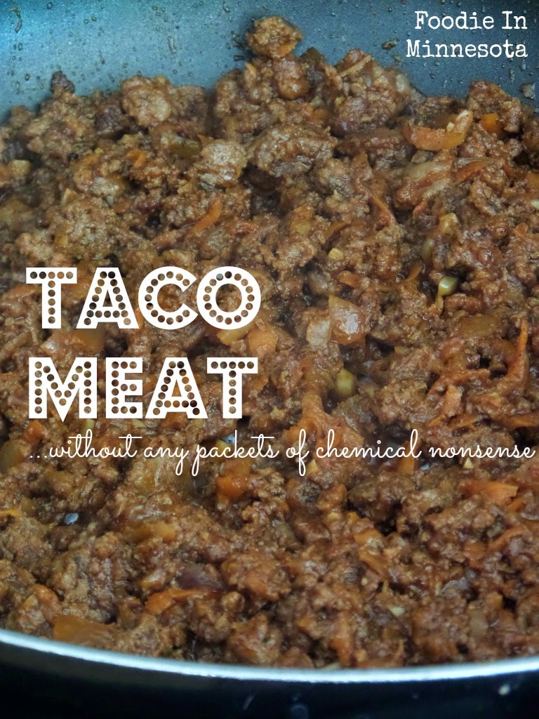 Becki Melvie Taco Meat {Without any Packets of Dried Chemicals}