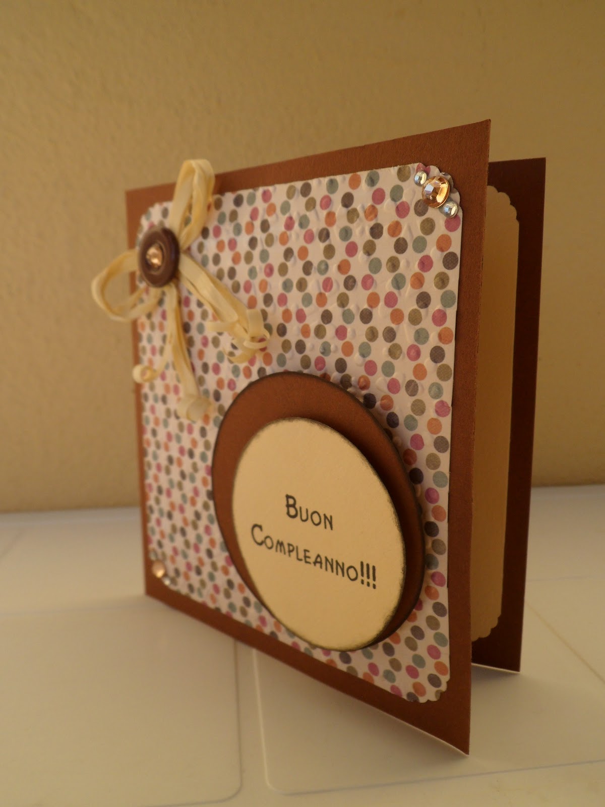 Chichi's Scrap Card compleanno con rafia