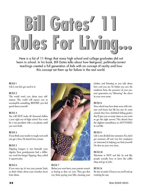 Bill gates as a student image