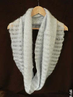 knitted silk mohair cowl smoke icicle