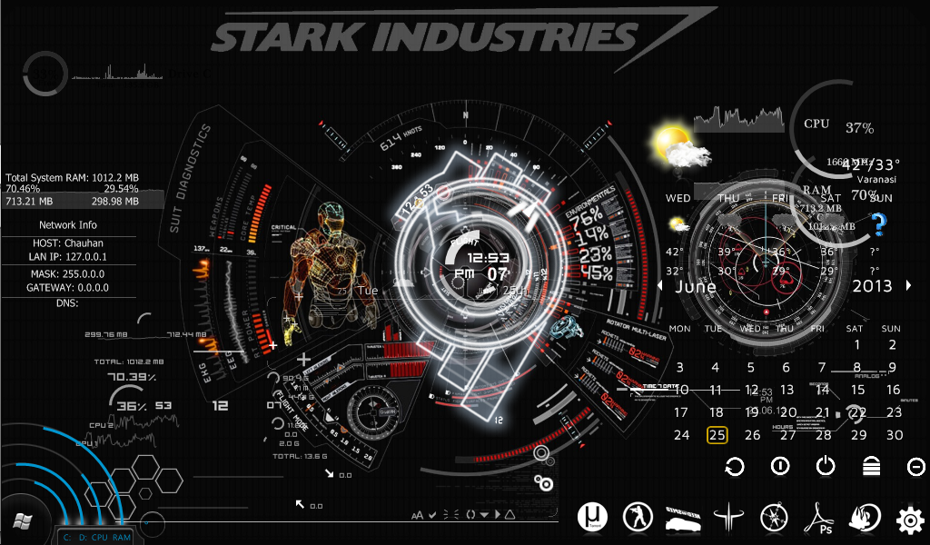 1024x600px Jarvis Live Wallpaper for Windows WallpaperSafari