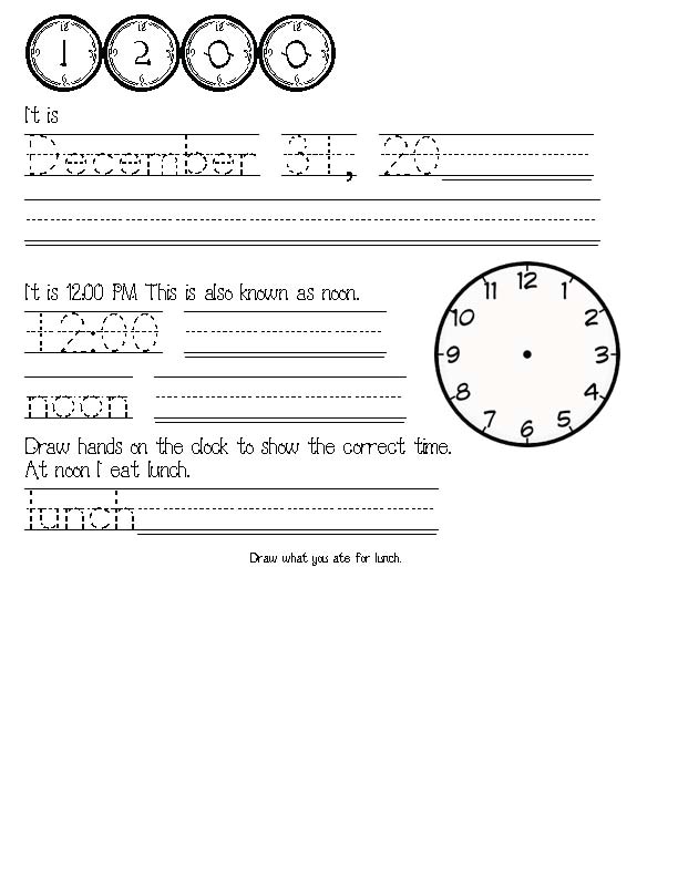 Classroom Freebies New Year Easy Reader Time Booklet