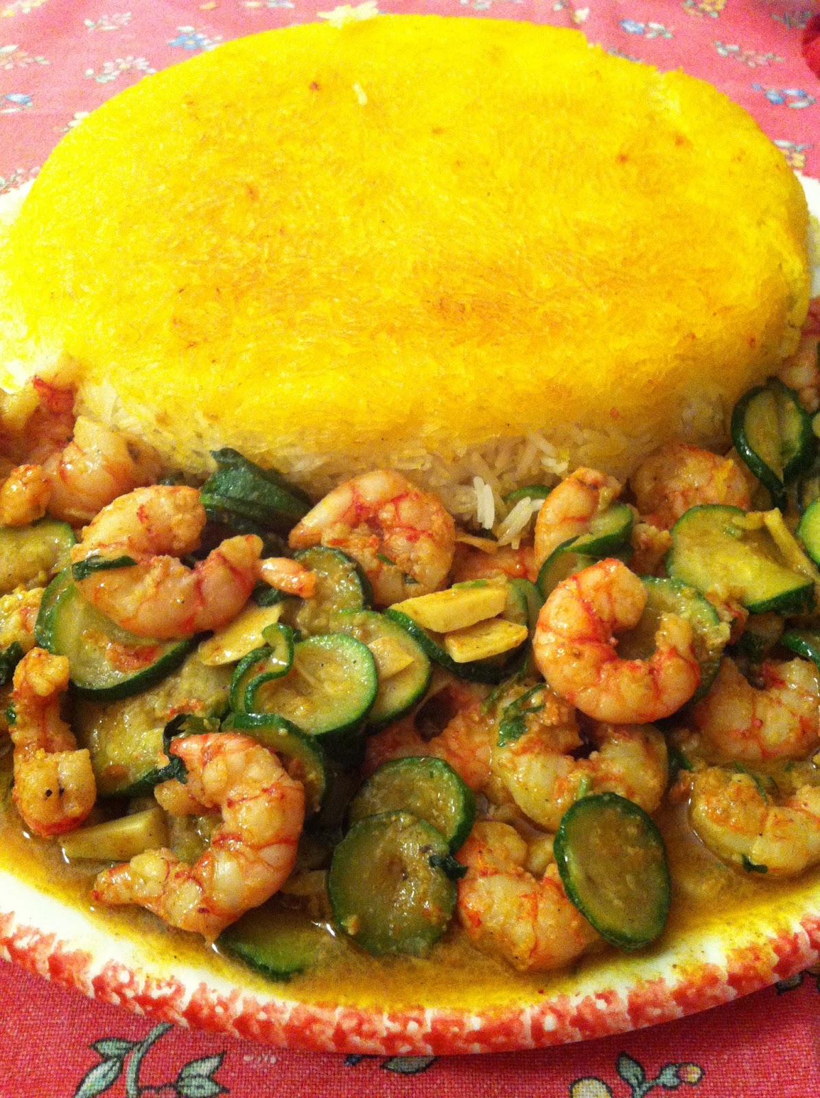 La mia cucina persiana Gamberi al Curry con Riso Basmati allo