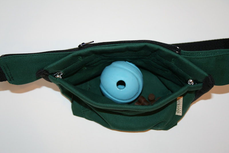 open pouch with a ball inside