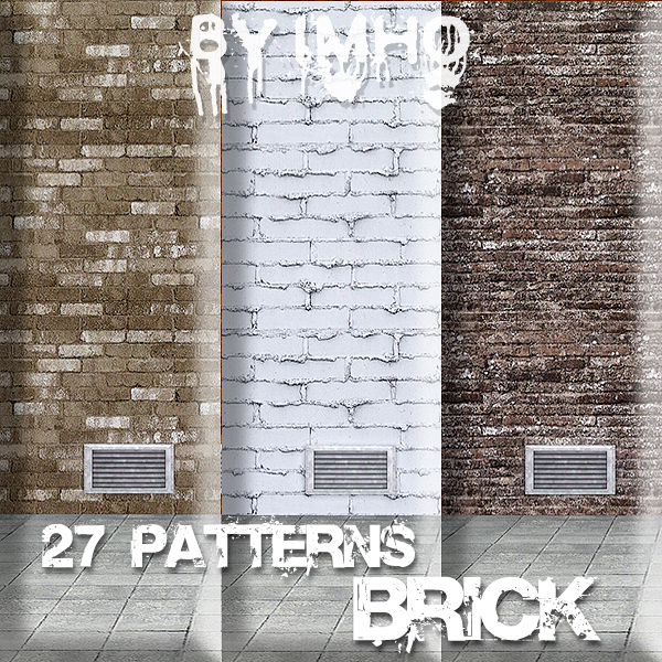 27 Brick Patterns by IMHO Sims+3,+Brick+,Pattern,+IMHO+(2)