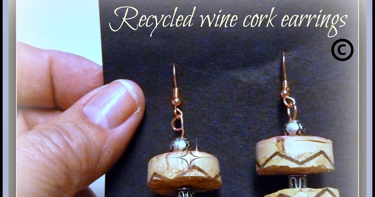 Make it easy crafts Recycled wine cork earrings tutorial