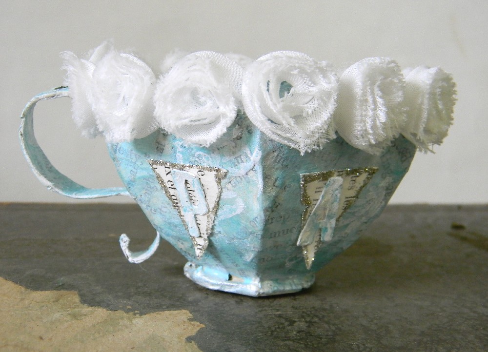 Stamptramp A Paper Mache Cup for Theme Thursday