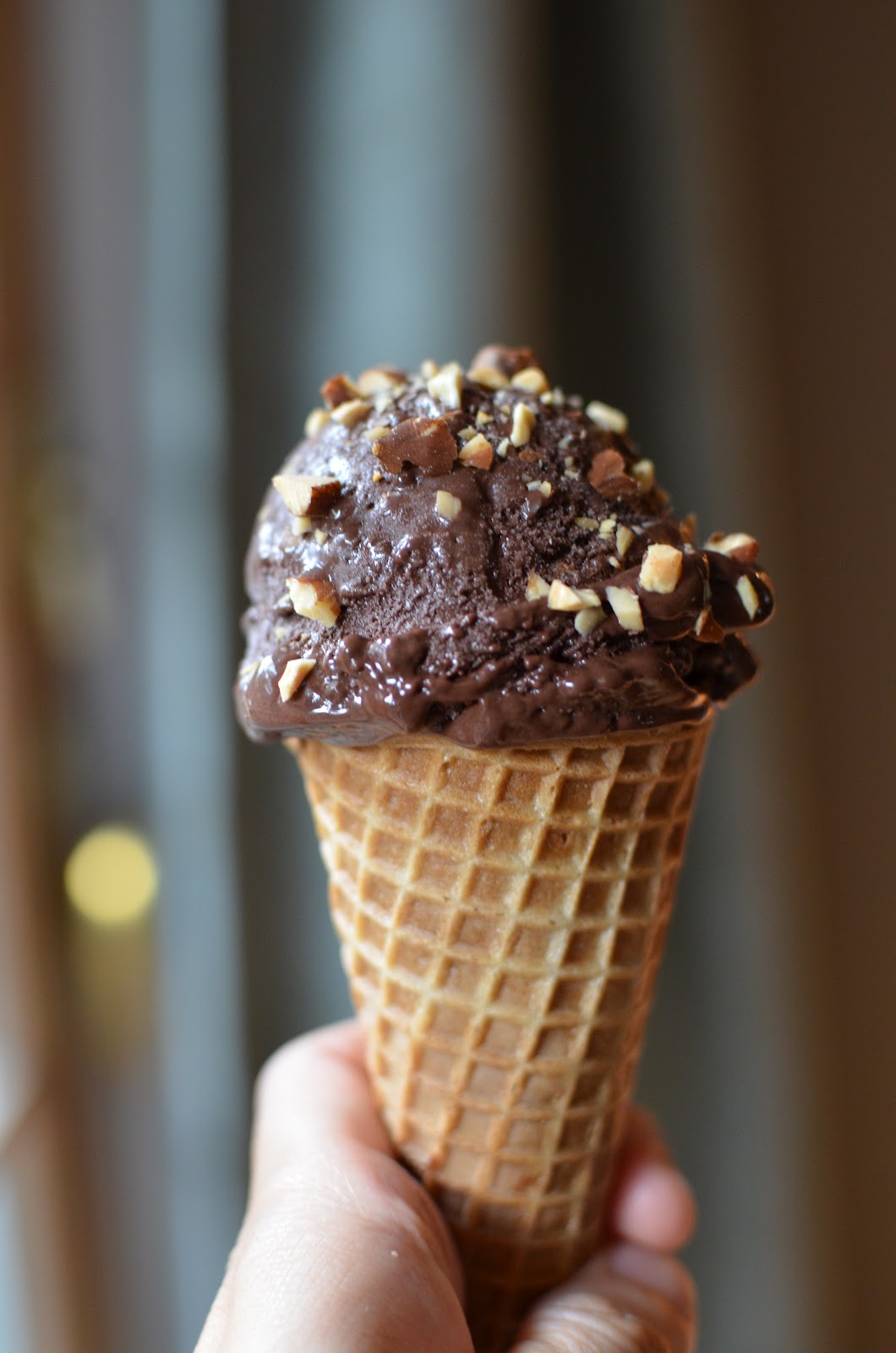 Playing with Flour Breaking in the new ice cream maker chocolate gelato