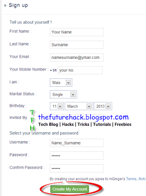 How to Properly Signup on mGinger?