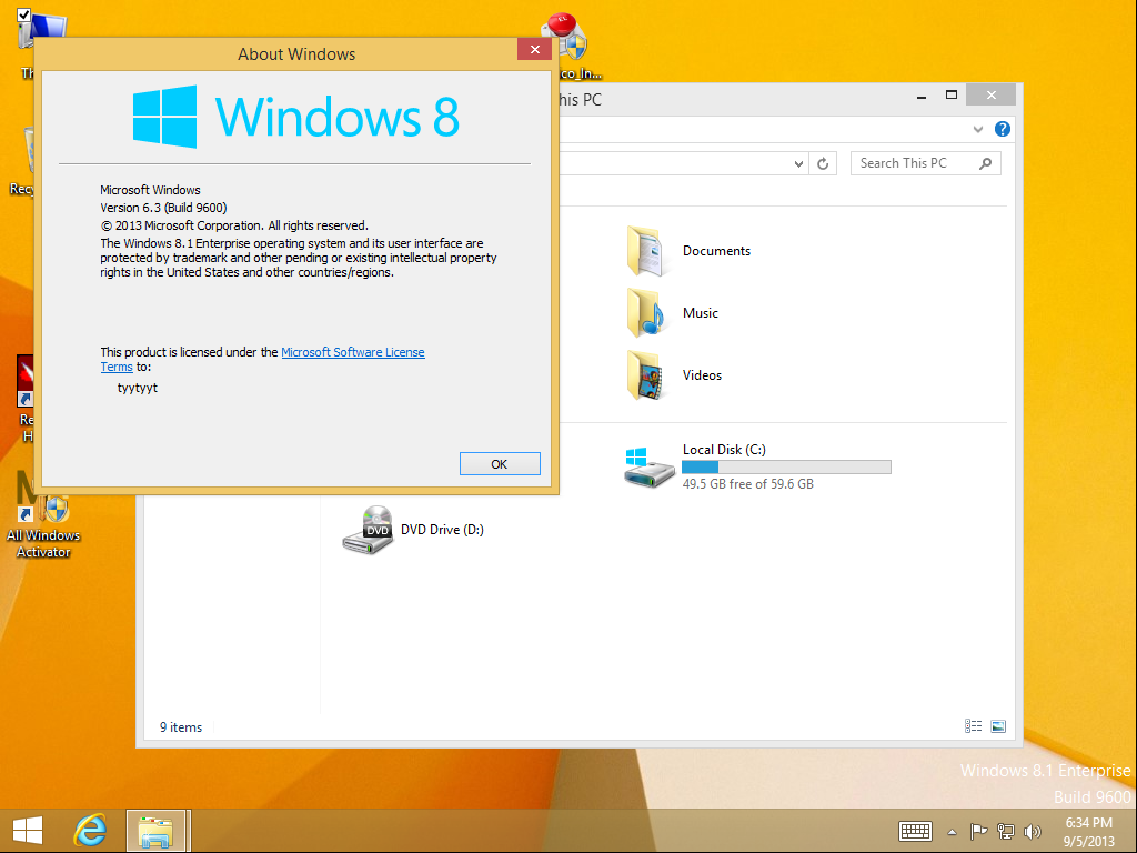 Windows 8.1 x64 build 9600