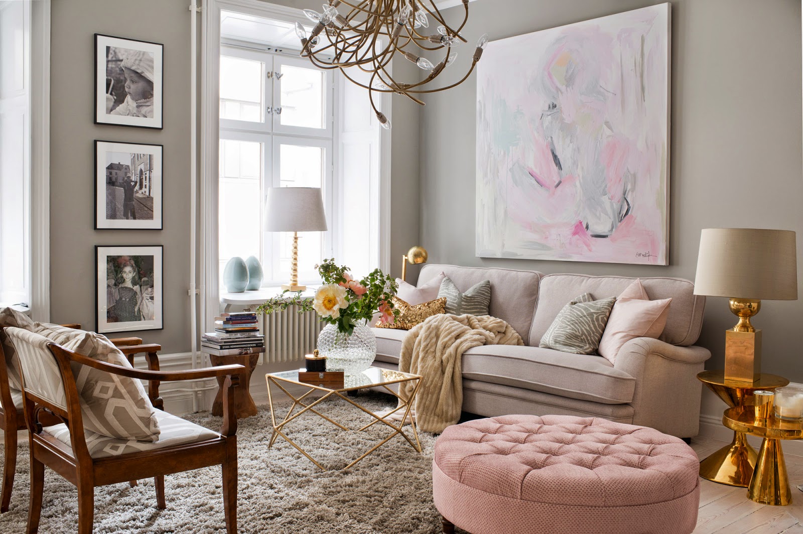 Pink grey gold = perfection finding scandinavia