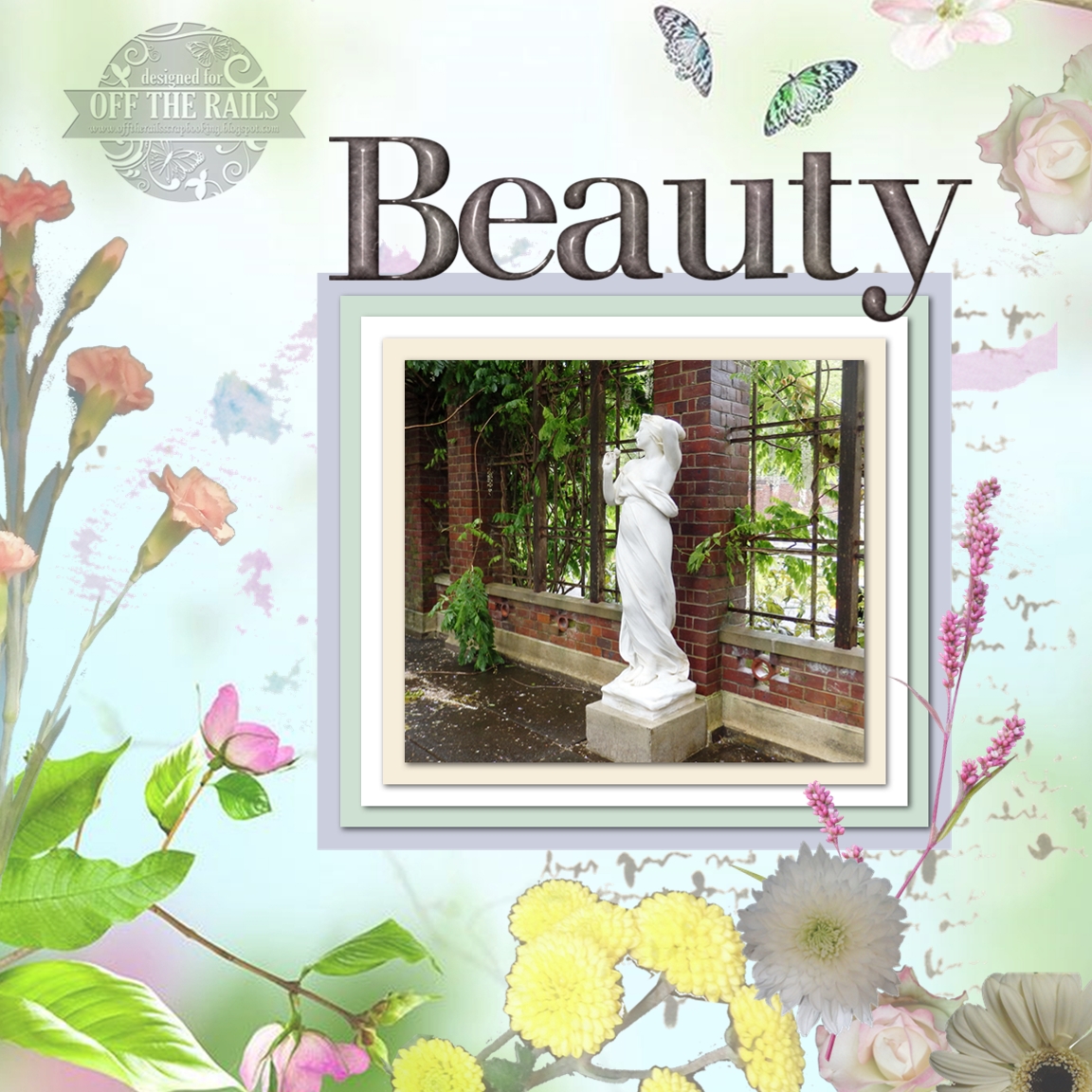 Off the Rails Scrapbooking Digital Mixed Media Layout