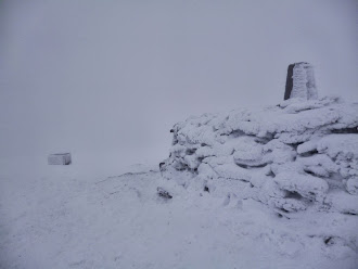 Lugnaquilla summit in winter conditions, Wicklow Mountains