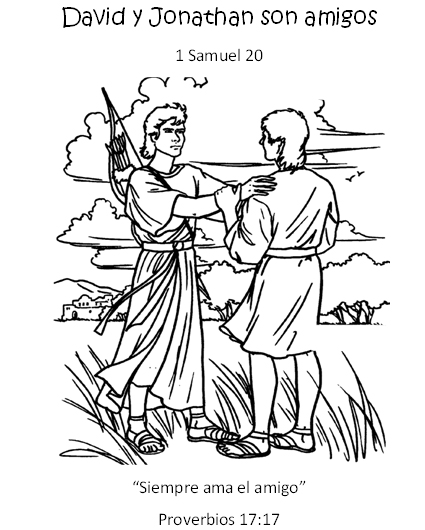 David And Jonathan Bible Coloring Page David And Jonathan Bible Coloring Page