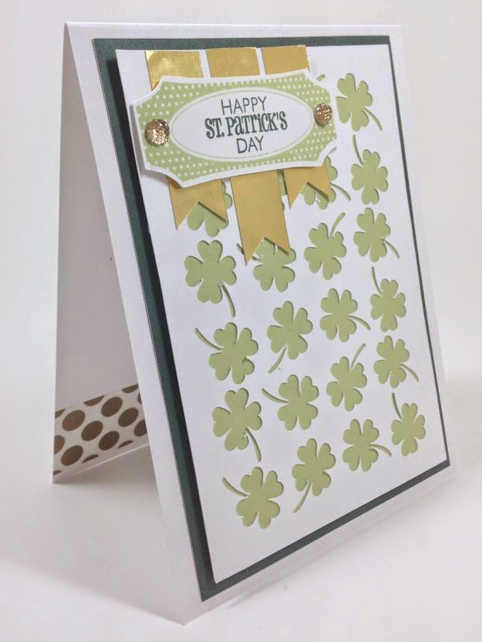 Cricut Artfully Sent Four-leaf clover card sideview