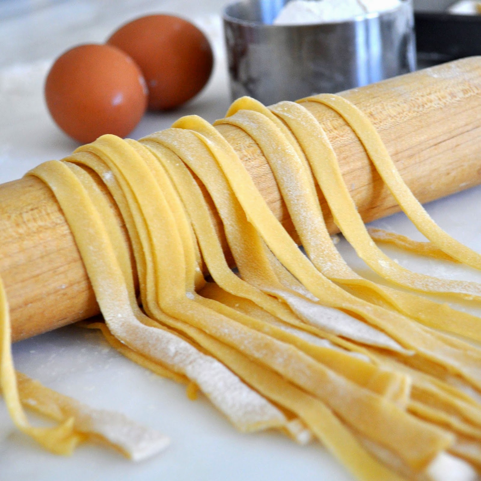 Cooking with Manuela Fresh Handmade Egg Tagliatelle Pasta