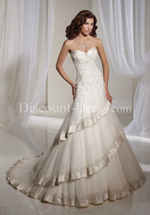 Sweetheart Princess Sleeveless Tulle Floor Length #Wedding #Dress