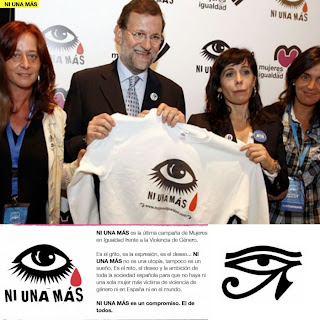El lobbie femenista con Rajoy y su culto a horus Rajoy-NI+UNA+MAS-ojo-horus-simbologia-masonica-illuminati-lobbie-feminista-agendaNWO