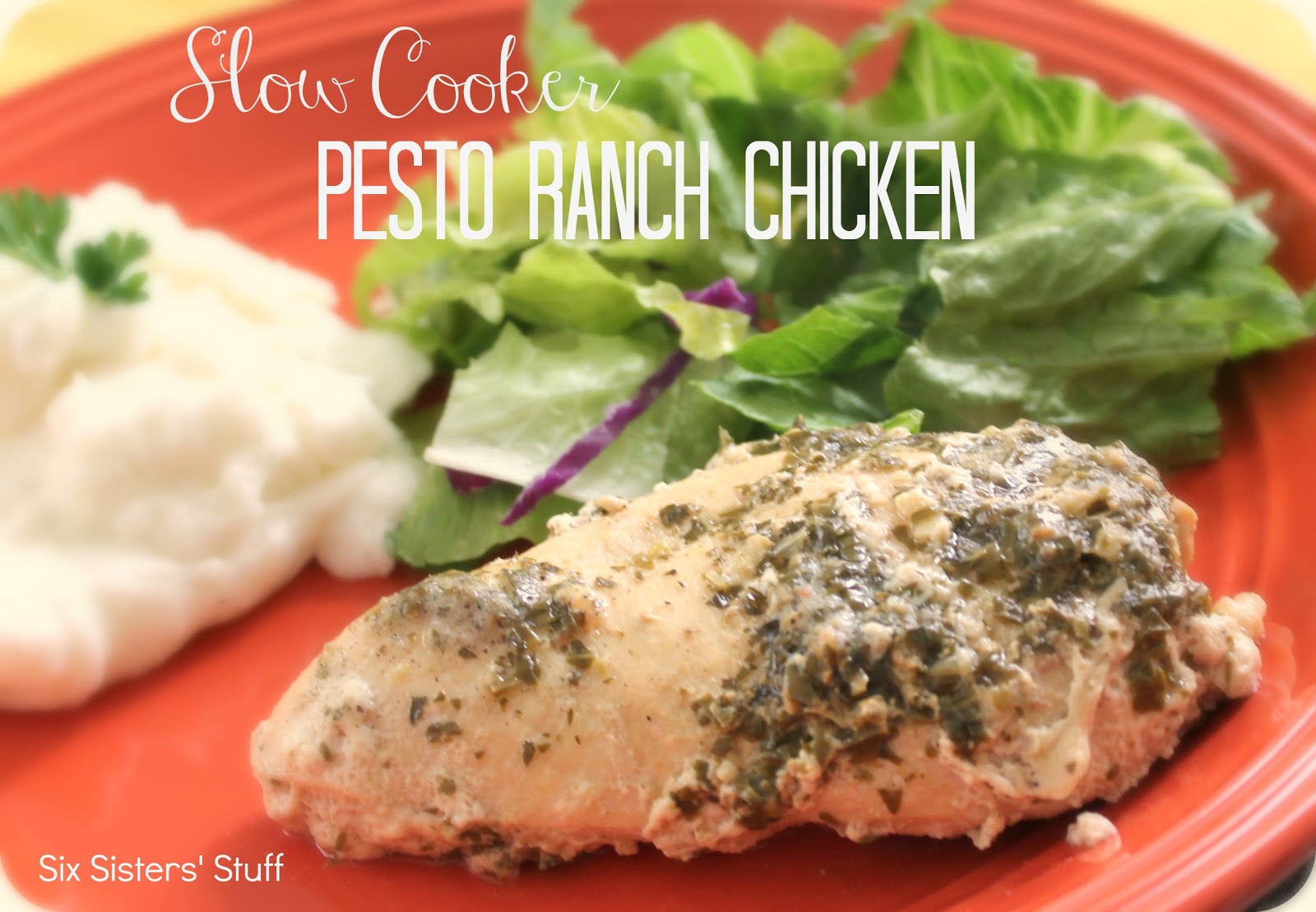 Slow Cooker Pesto Ranch Chicken Six Sisters' Stuff