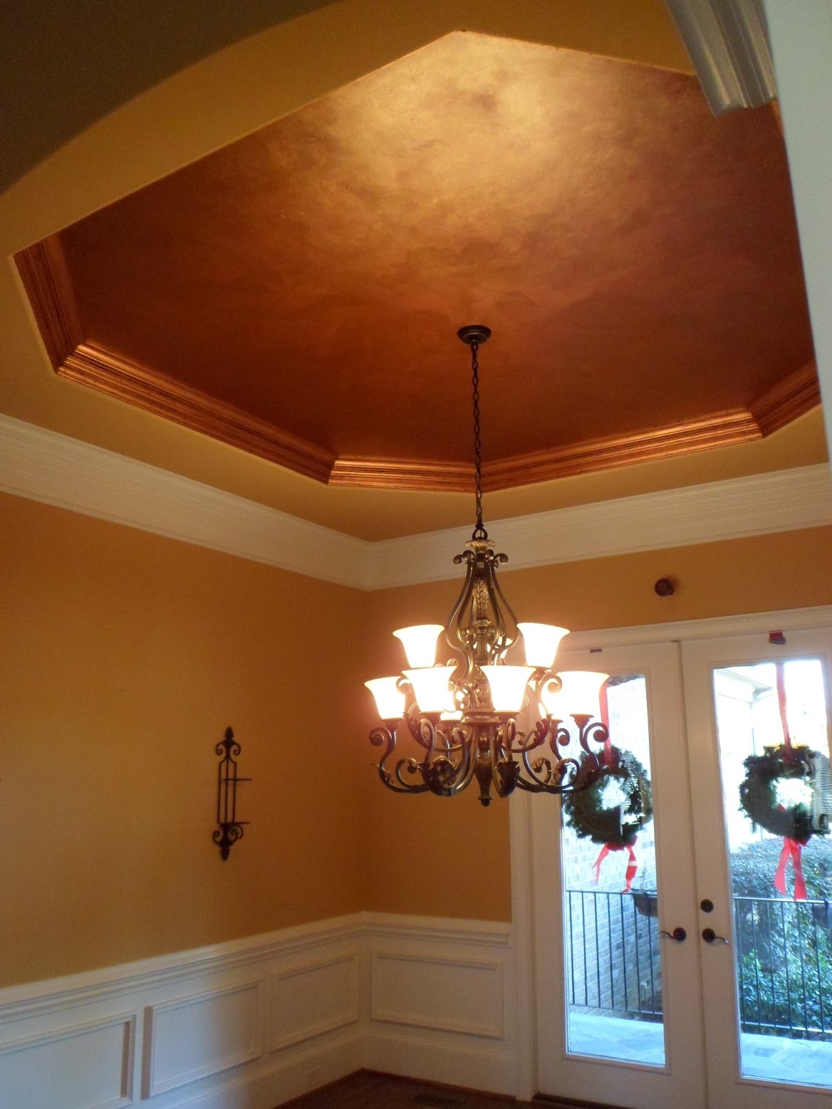 Savard Studios Dramatic Dining Room and Foyer Ceiling Makeover