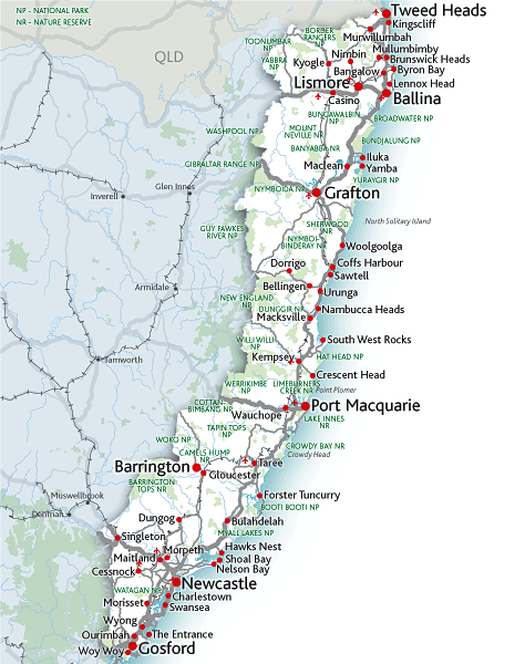 Image result for North Coast NSW Map