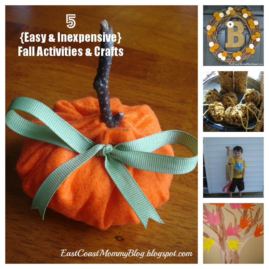 East Coast Mommy 5 {Easy and Inexpensive} Fall Crafts and Activities