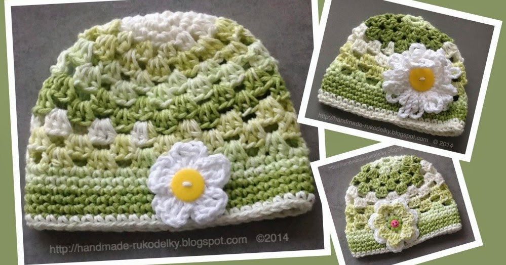 HAND MADE RUKODELKY Three Summer Crocheted Hats For Babies