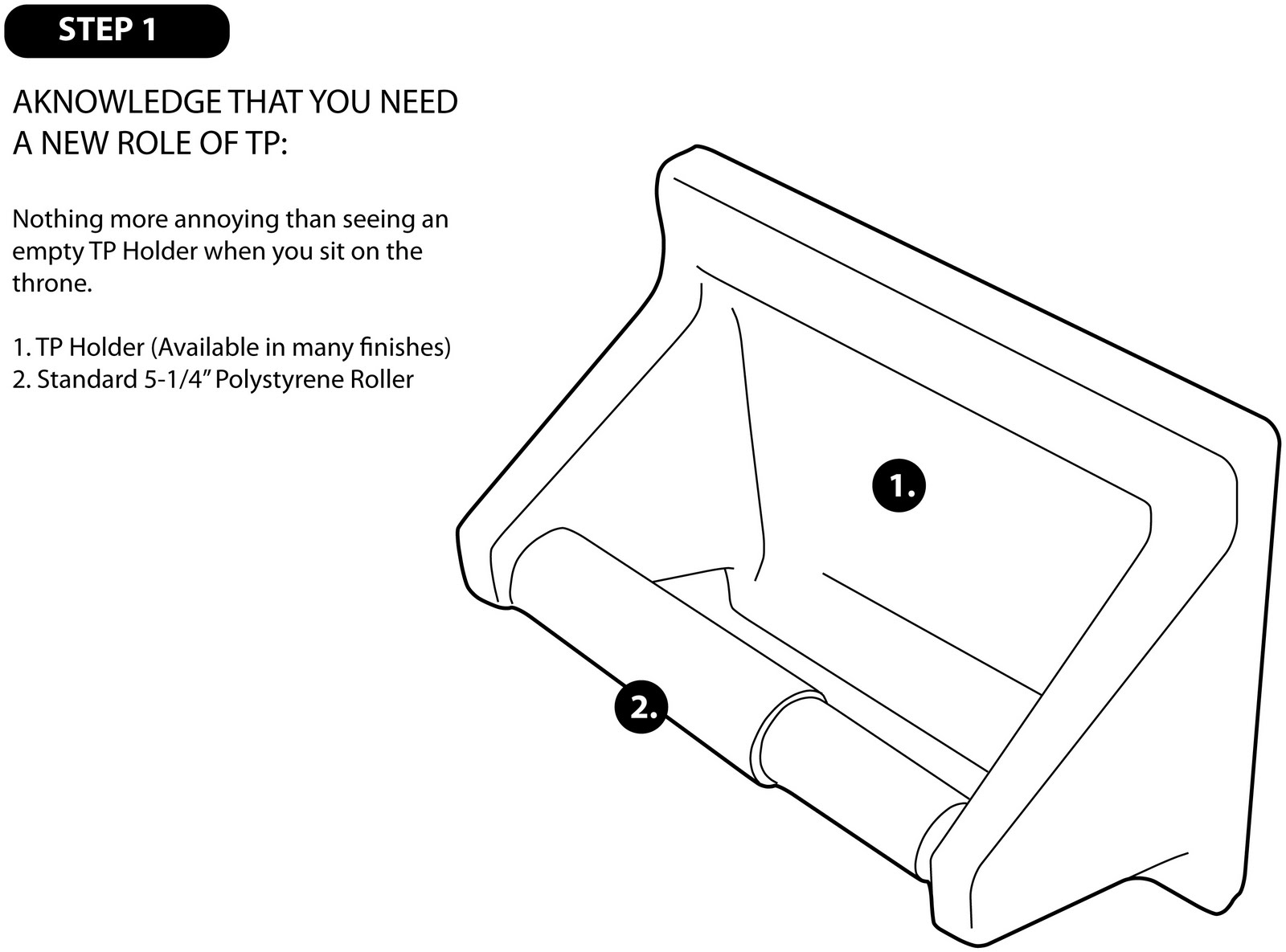Learn by Diagram Learn how to "Properly" reload the toilet paper roll