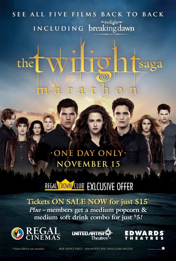 Twilighters Dream Twilight Saga Movie Marathon 11/15 Regal