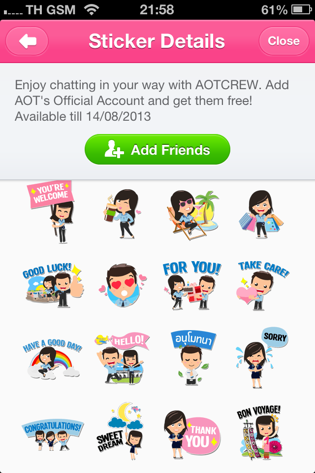 LINE Stickers Community Free LINE Stickers From Thailand AOTCREW