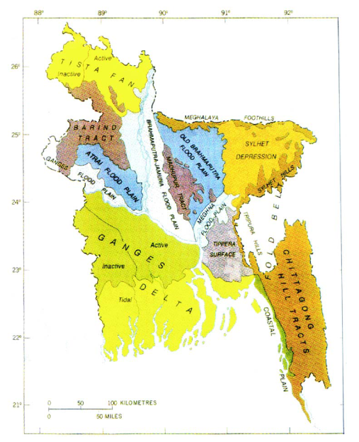 Maps of Bangladesh: Geological Map: Bangladesh