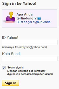 Memulihkan email di Yahoo