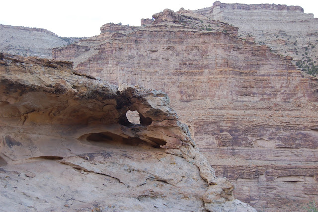 Precarious Freemont Indian Cliff-Side Cavern in Nine Mile Canyon Utah