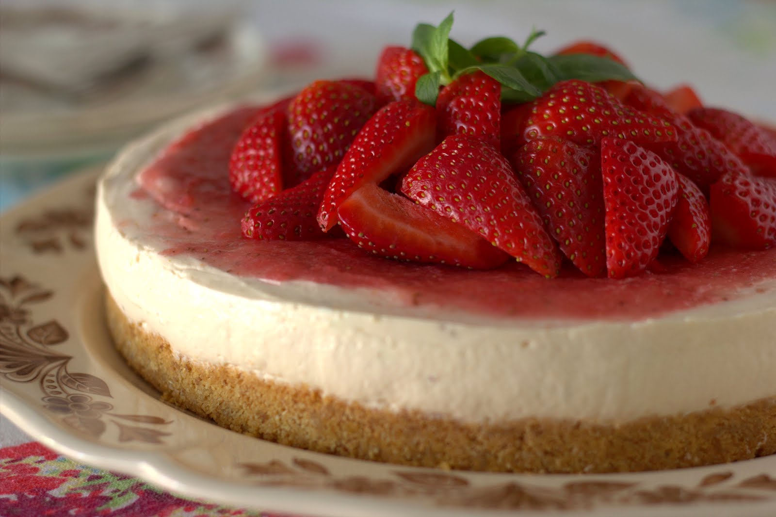 the lettuce shop no bake strawberry cheesecake the lettuce shop no bake strawberry cheesecake