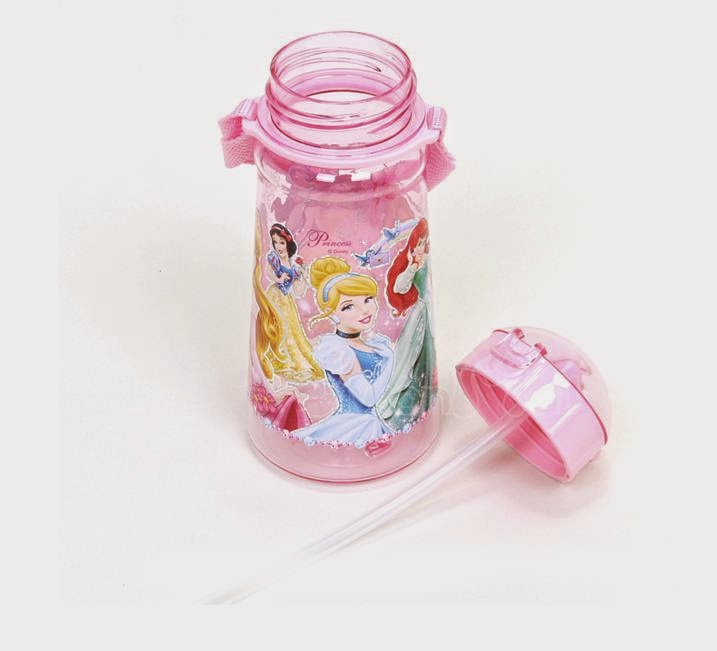 Disney Princess Premium Straw Tumbler Kids Bottle Cup 450ml Girls Pink