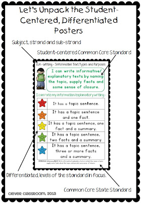 Common Core Star Rubircs and Differentiated Checklists for grade one