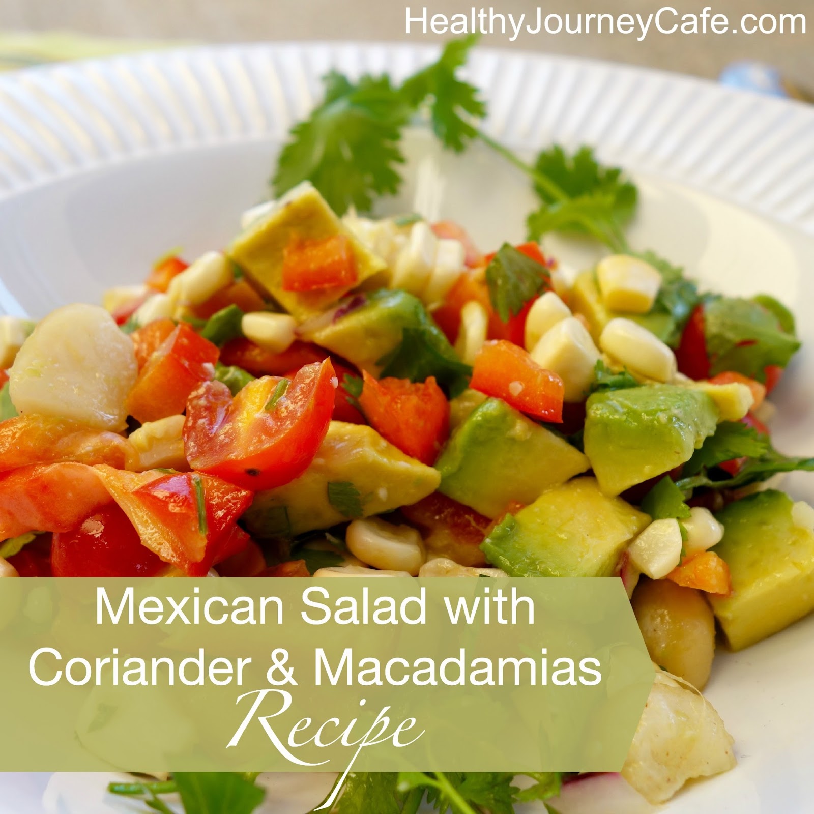 Mexican Salad with Coriander & Macadamias Healthy Journey Cafe