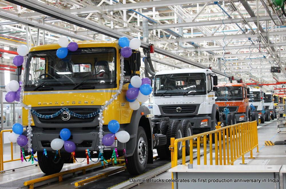 * Chennai 5000th BharatBenz truck rolls out